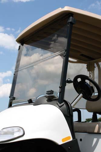 EzGo RXV Fold Down Acrylic Windshield - Clear