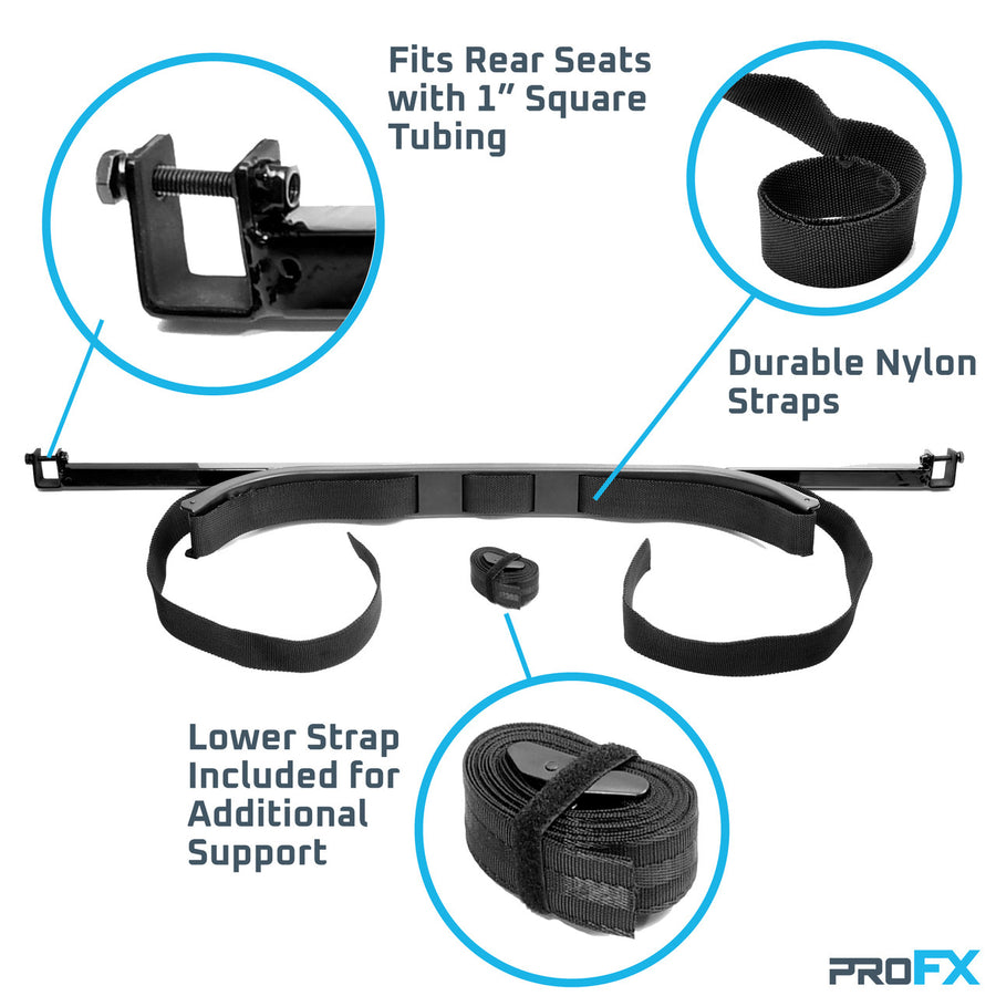 ProFX Golf Club Bag Attachment for Golf Cart Rear Flip Seat Kits with 1" Square Tubing