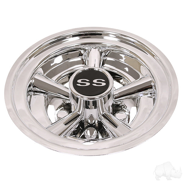 Set of 4 Wheel Cover, 8" SS Chrome