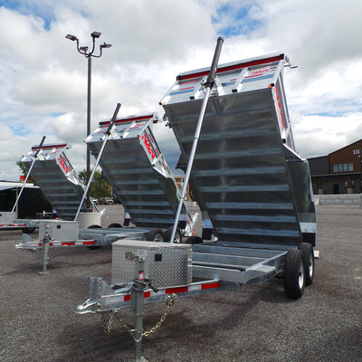 2023 N & N ID72144G10K 6x12 Galvanized Dump Trailer with Side Extensions