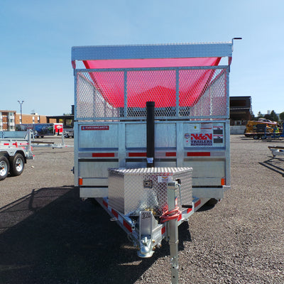 2023 N & N 6x12 Galvanized Dump Trailer with Side Extensions - ID72144G10K