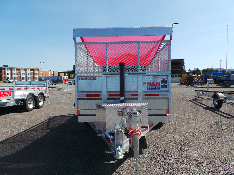 2023 N & N 6x12 Galvanized Dump Trailer with Side Extensions - ID72144G10K