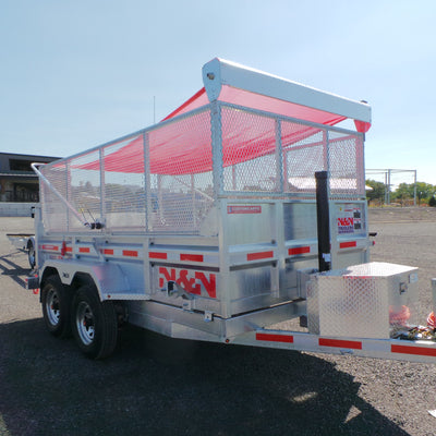 2023 N & N 6x12 Galvanized Dump Trailer with Side Extensions - ID72144G10K