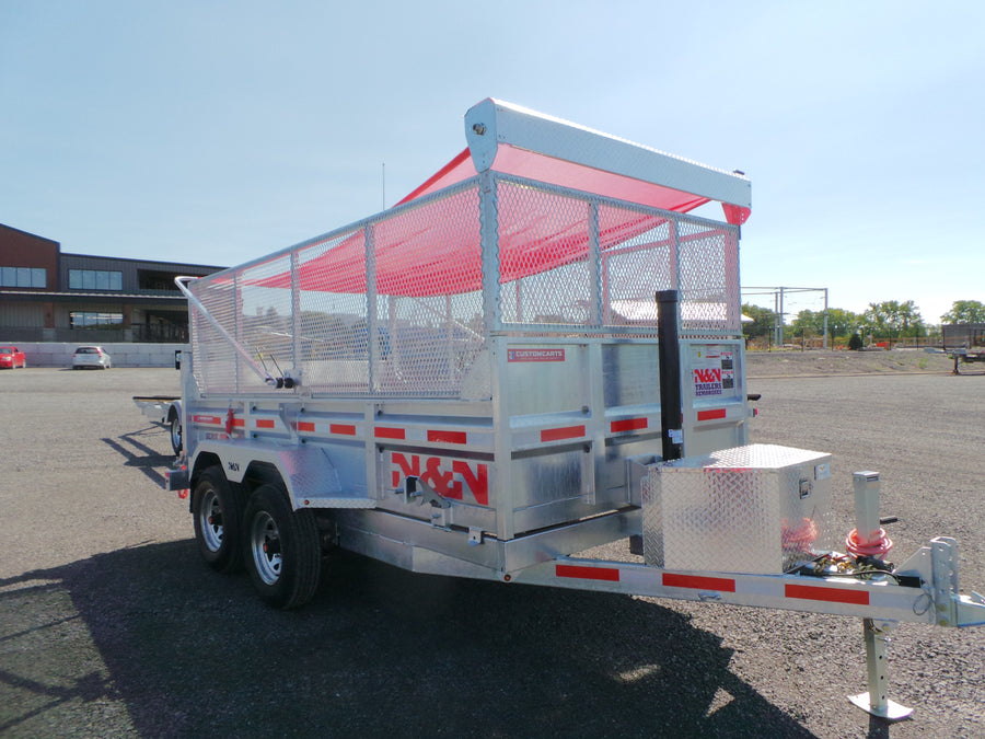2023 N & N ID72144G10K 6x12 Galvanized Dump Trailer with Side Extensions