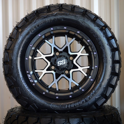 12" GTW Vortex Matte/Silver with 22" Timberwolf A/T (Set of 4)