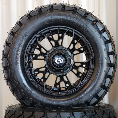 12” GTW Stellar Matte Black with 22" Timberwolf A/T (SET OF 4)