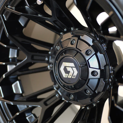 12” GTW Stellar Matte Black with Mamba Low-Profile (SET OF 4)