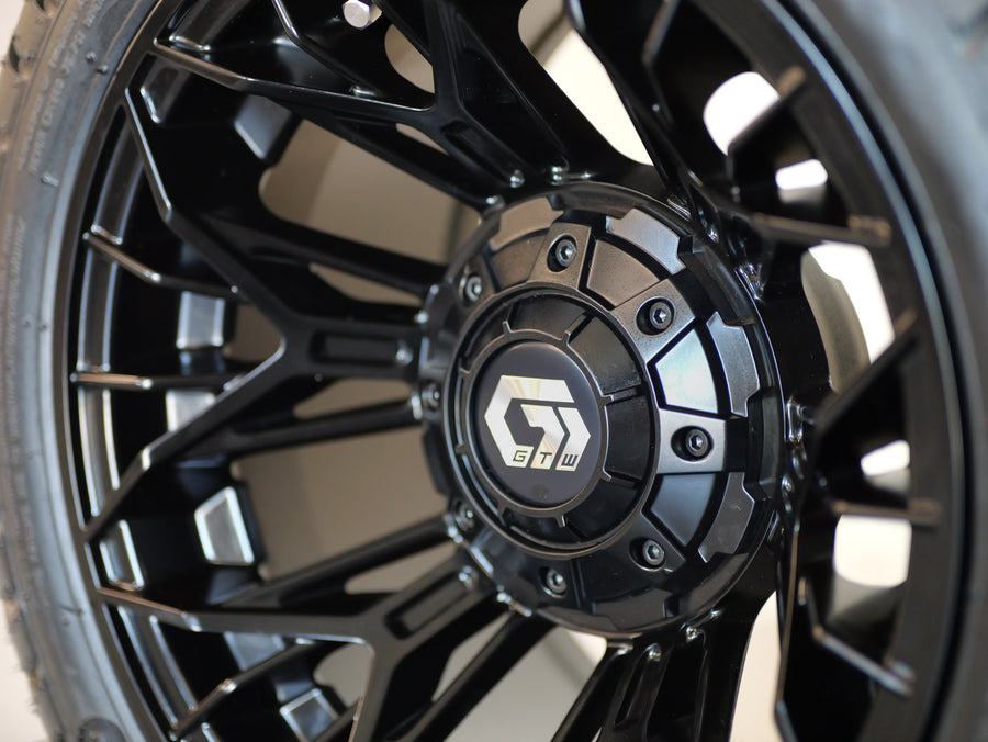 12” GTW Stellar Matte Black with Mamba Low-Profile (SET OF 4)