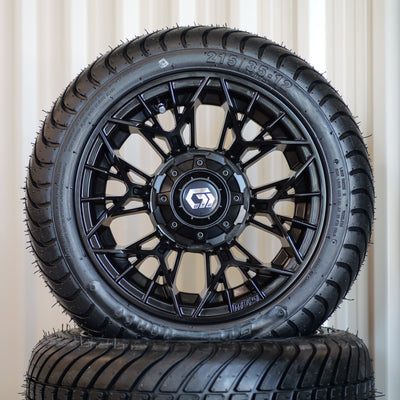 12” GTW Stellar Matte Black with Mamba Low-Profile (SET OF 4)