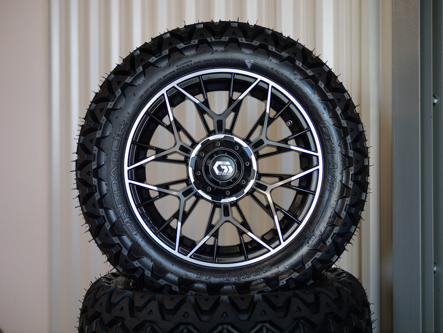 14” GTW Stellar Machined/Black with 23" Predator (SET OF 4)