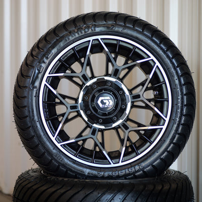 12” GTW Stellar Machined/Black with Mamba Low-Pro (SET OF 4)