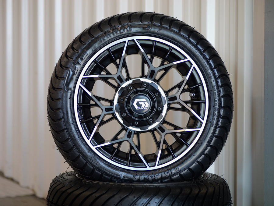 12” GTW Stellar Machined/Black with Mamba Low-Pro (SET OF 4)
