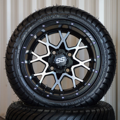 12" GTW Vortex Matte/Silver with Mamba Low-Profile (SET OF 4)