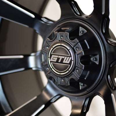 14" Raven Matte Grey with 22" Timberwolf A/T (SET OF 4)