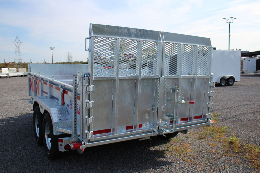 2026 N & N 7x12 Galvanized Dump Trailer with Combo Gate