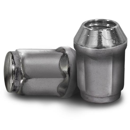 Lug Nut, BOX OF 16, Chrome Closed End Metric 12mm-1.25, OD 3/4"