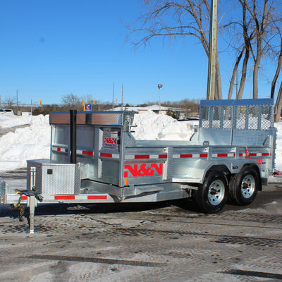 ON ORDER - 2026 N & N 6x12 Dump Trailer with Combo-Gate -STOD5-612G205-L