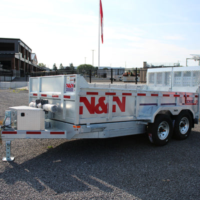 2026 N & N 7x12 Galvanized Dump Trailer with Combo Gate