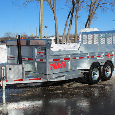 ON ORDER - 2026 N & N 7x14 Dump Trailer with Combo-Gate - STOD5-714G207-L