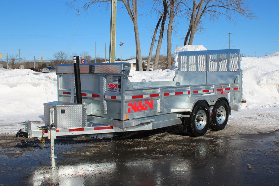 ON ORDER - 2026 N & N 7x14 Dump Trailer with Combo-Gate - STOD5-714G207-L