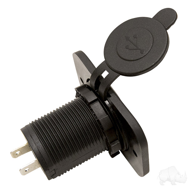 Power Socket, USB Dual Port 1A/2.1A 12-48V