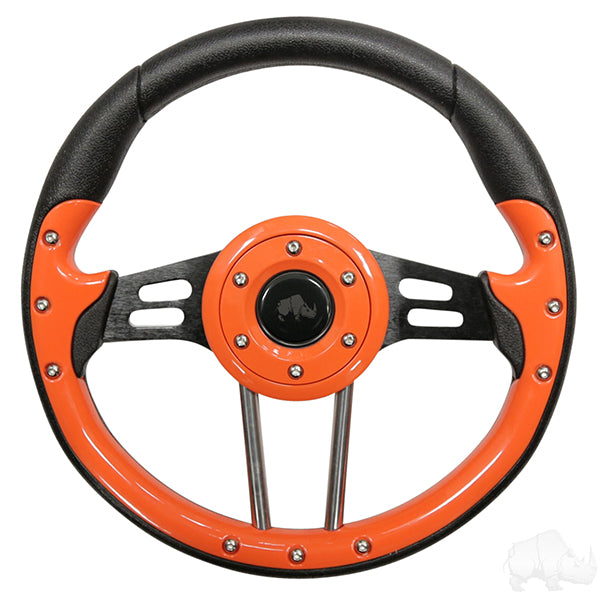 Aviator 4, Orange Grip/Black Spokes, Steering Wheel