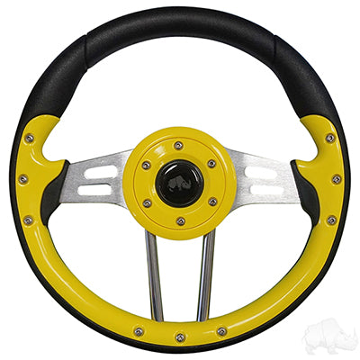 Aviator 4, Yellow Grip/Black Spokes, Steering Wheel