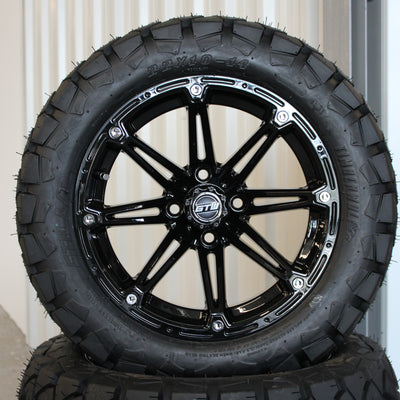 14" GTW Element Black with 22" Timberwolf A/T (Set of 4)