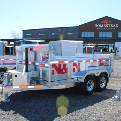2026 N & N 7x12 Galvanized Dump Trailer