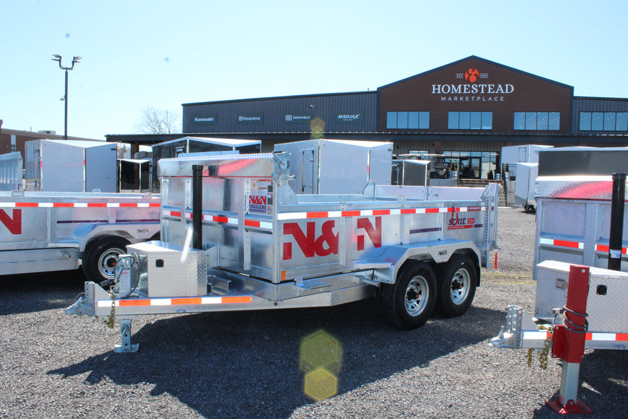 2026 N & N 7x12 Galvanized Dump Trailer
