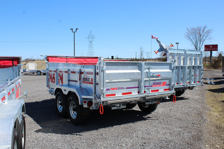 2026 N & N 7x12 Galvanized Dump Trailer