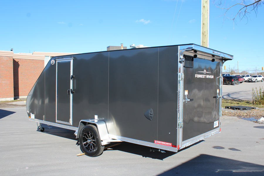 2026 Ameralite 7x16 Hybrid Snowmobile Trailer - ABSTX716SA-96