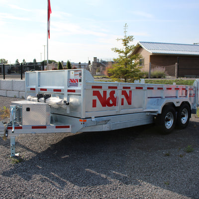 2026 N & N 7x16 Galvanized Dump Trailer