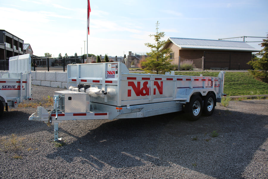 2026 N & N 7x16 Galvanized Dump Trailer