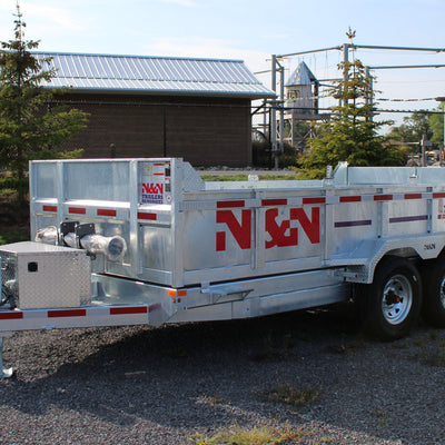 2026 N & N 7x14 Galvanized Dump Trailer