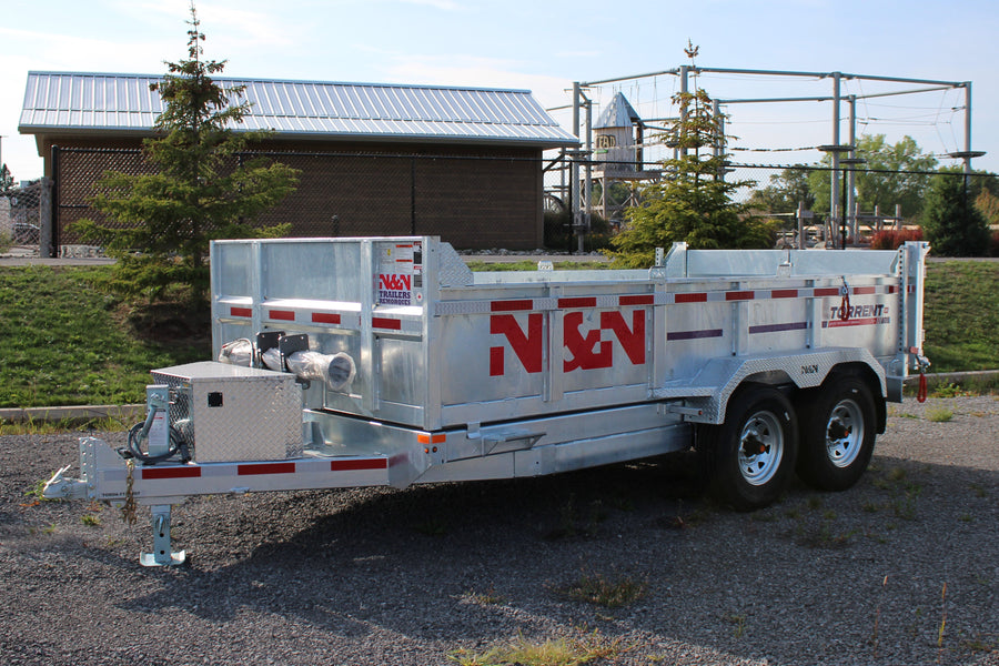 2026 N & N 7x14 Galvanized Dump Trailer