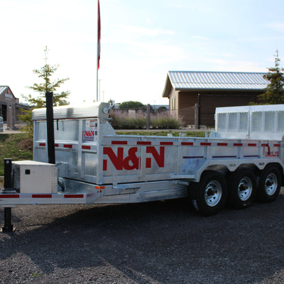 2026 N & N 7x16 Galvanized Dump Trailer with Combo Gate