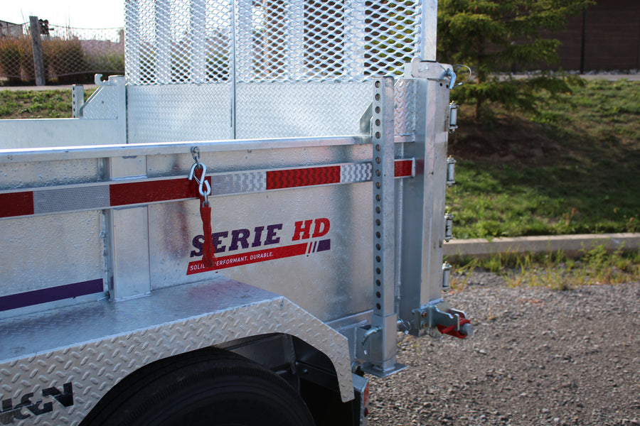 2026 N & N 7x16 Galvanized Dump Trailer with Combo Gate