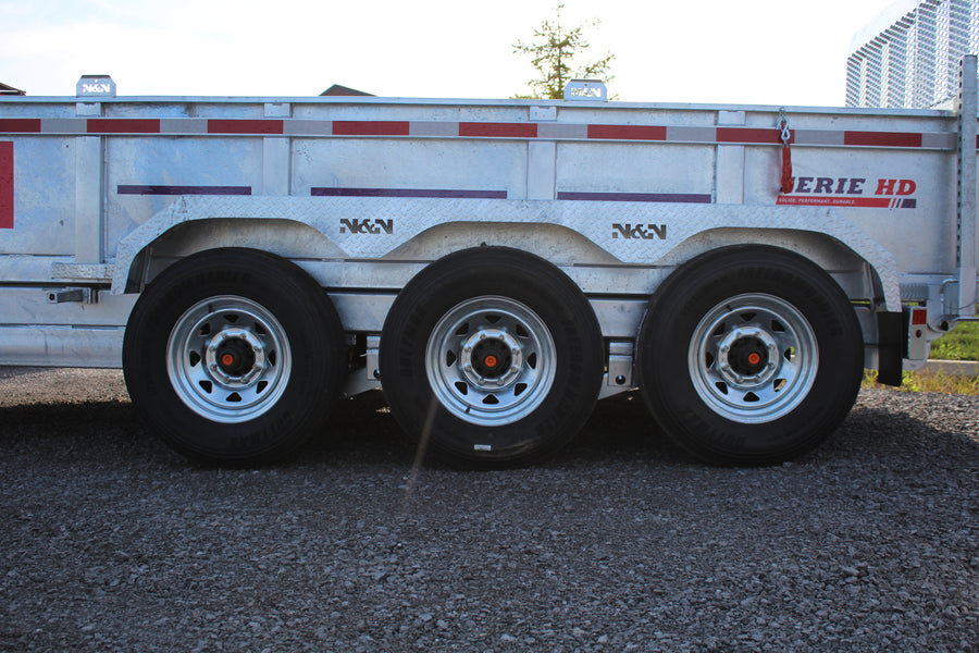 2026 N & N 7x16 Galvanized Dump Trailer with Combo Gate
