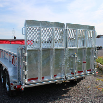 2026 N & N 7x16 Galvanized Dump Trailer with Combo Gate