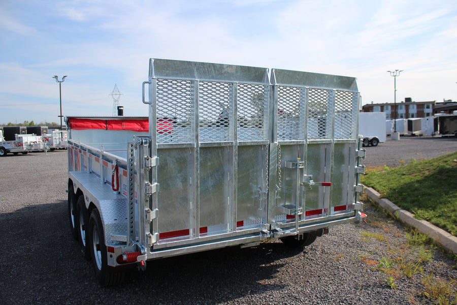 2026 N & N 7x16 Galvanized Dump Trailer with Combo Gate