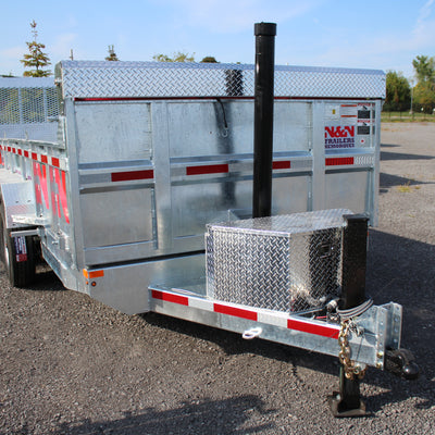 2026 N & N 7x16 Galvanized Dump Trailer with Combo Gate