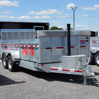 2026 N & N 7x16 HD Dump Trailer with Combo-Gate