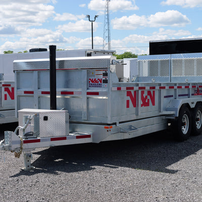2026 N & N 7x16 HD Dump Trailer with Combo-Gate