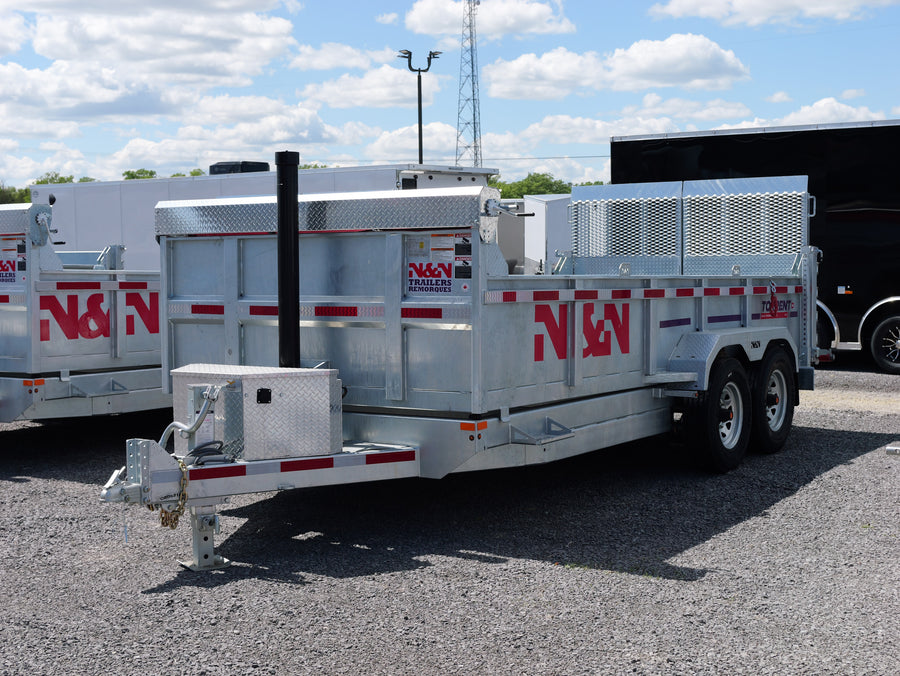 2026 N & N 7x16 HD Dump Trailer with Combo-Gate
