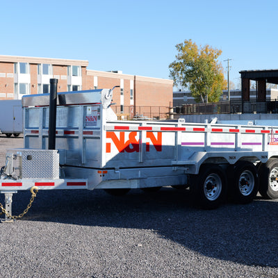 2026 N & N 7x16 Galvanized Dump Trailer