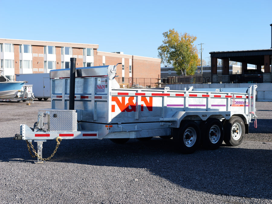 2026 N & N 7x16 Galvanized Dump Trailer