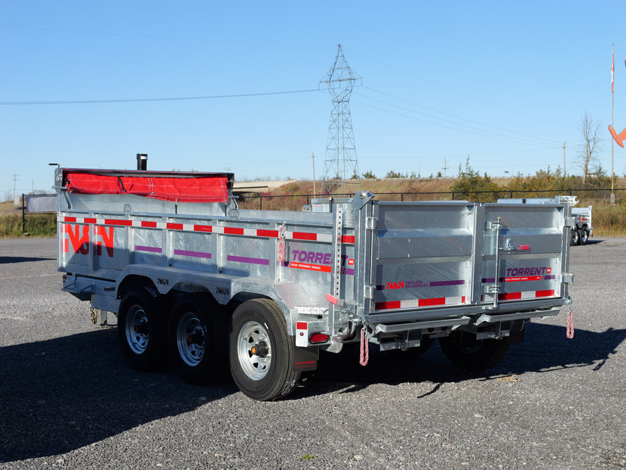 2026 N & N 7x16 Galvanized Dump Trailer