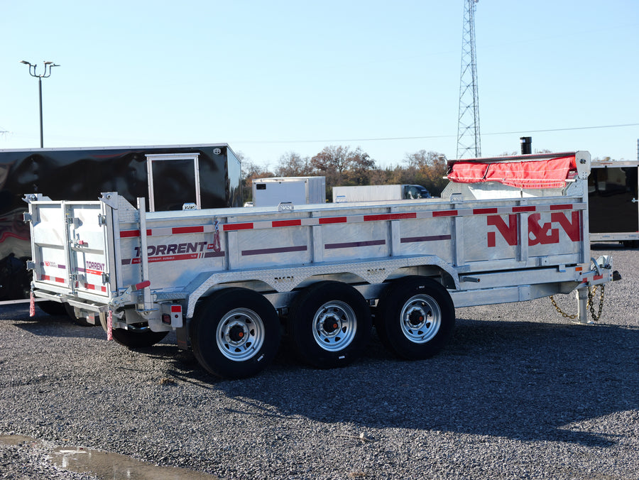 2026 N & N 7x16 Galvanized Dump Trailer