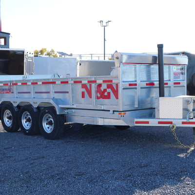 2026 N & N 7x16 Galvanized Dump Trailer